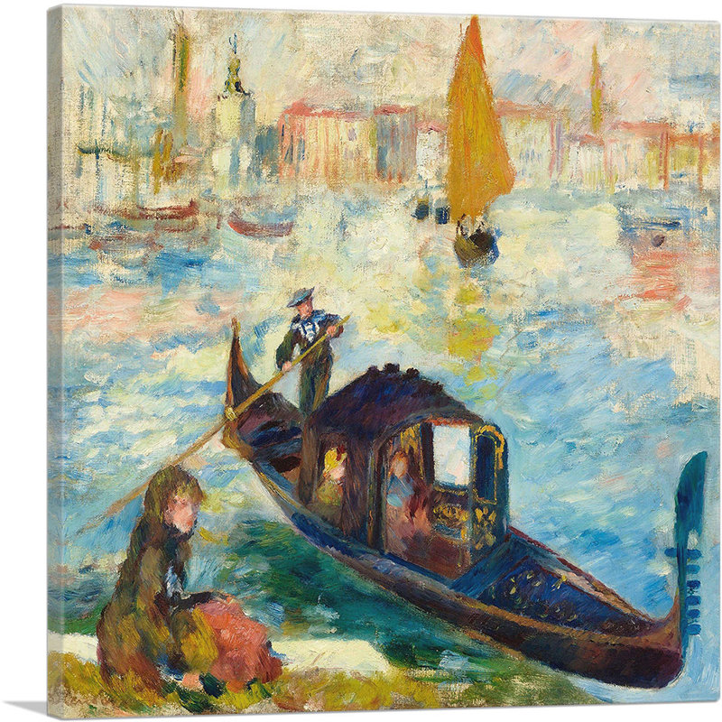 «The Grand Canal Venice 1881» par Pierre-Auguste Renoir, reproduction d'art sur toile tendue, H 26 po x l 26 po x P 1,5 po