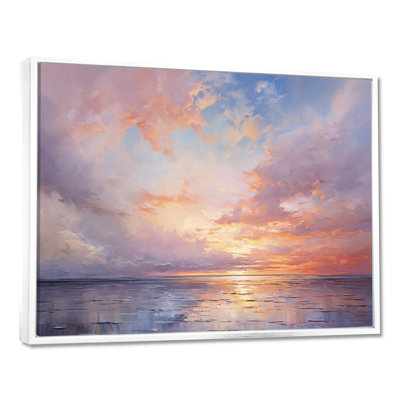 Sunset Cotton Candy Skies V - Sunset Framed Canvas Print