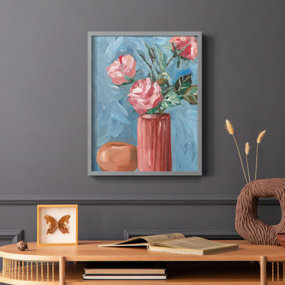 Reproduction encadrée Rosa Blooms II - bois massif