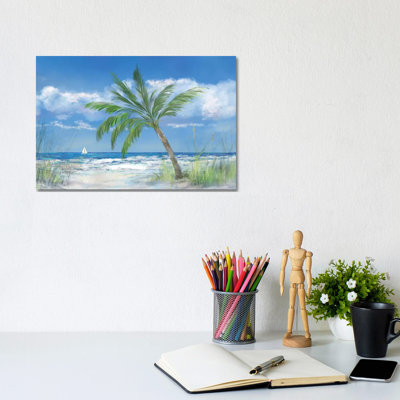 Palm Tree Paradise 1 Piece Wrapped Canvas Painting