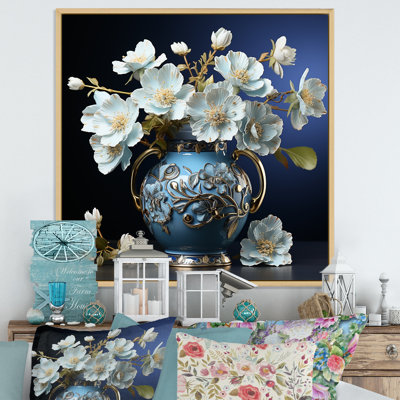 Arrangement de fleurs d'hibiscus blanc sur toile