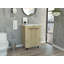 Meuble-lavabo autoportant de 24 po avec tablette interne Selma, blanc-2135971387