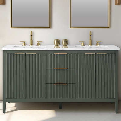 Meuble-lavabo double 60 po Bilroy