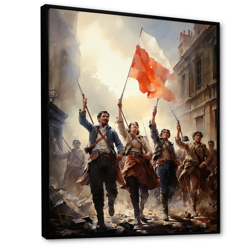 Caselton Révolution française II, H 32 po x l 24 po x P 1 po, Cadre flottant noir