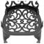 Ensemble de chaises de patio 6 pièces en fonte d'aluminium avec motifs ornés, noir