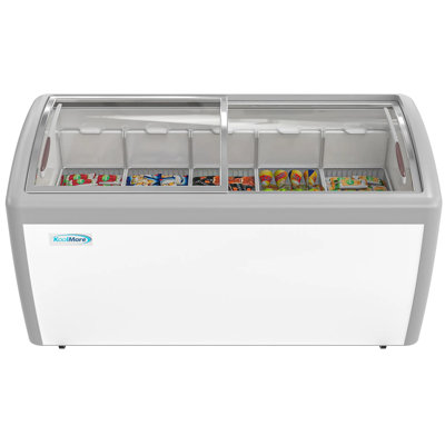 60 in. Glass Top Commercial Ice Cream Display Freezer 16 cu. ft. - MCF-16C
