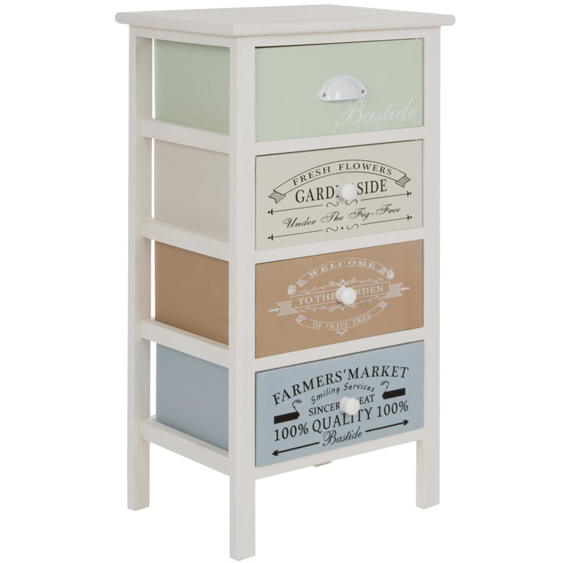 Milian Solid Wood 38cm W 4 - Drawer Chest of Drawers