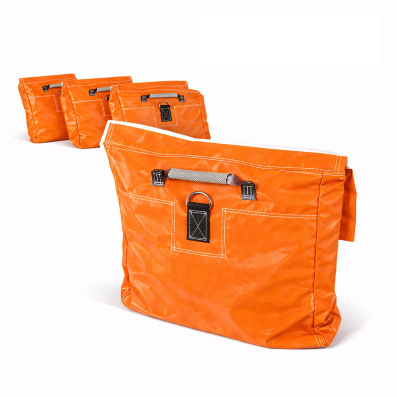 Moose Supply Orange Bounce House Sandbags and Inflatable Anchor Weights, Heavy Duty Vinyl, 50 lb Capacity Each, 4 Pack