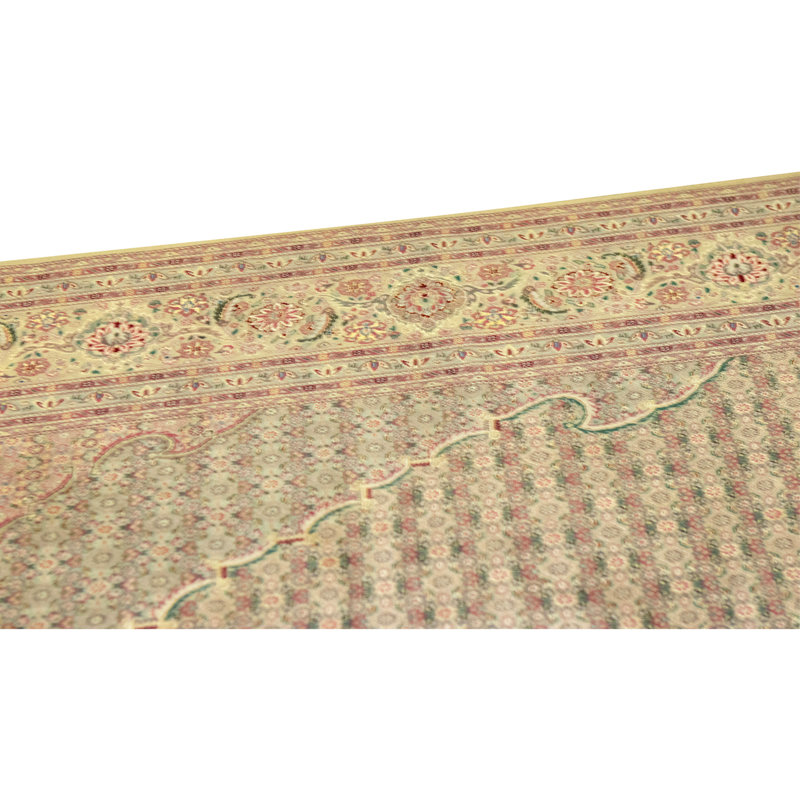 Tapis rectangulaire en laine noué à la main