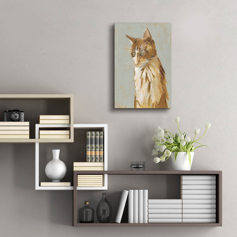 Art mural en verre épique «Lap Cat 2» par Chariklia Zarris, 16 po x 24 po, H 24 po x l 16 po