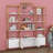 4-Tier Bookcase Modern Open Bookshelf, Display Shelf Storage Organizer With Storage Cabinets & Back X Bar Gold Frame