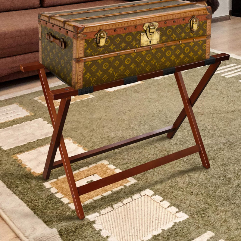 Casual Home Extra Wide Luggage Rack, Walnut
