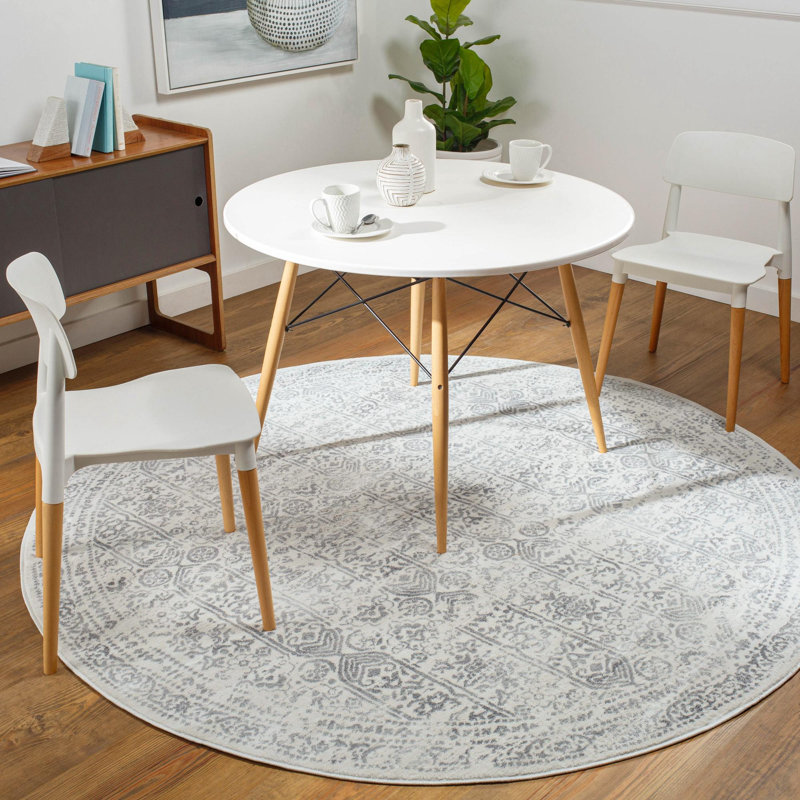 DeSoto Oriental Machine Woven Area Rug, Round 7' x 10"