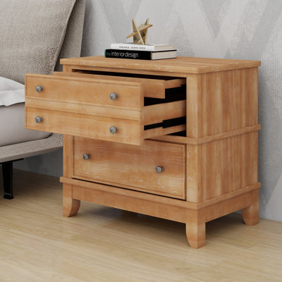 Hazel  3-Drawer Side Table, Functional for Living Room, Hallway and Entryway