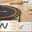 Trampoline de remise en forme 45 po pour adultes, mini rebond d'exercice avec poignée en T pour l'entraînement à domicile, orange-135438151-135438152