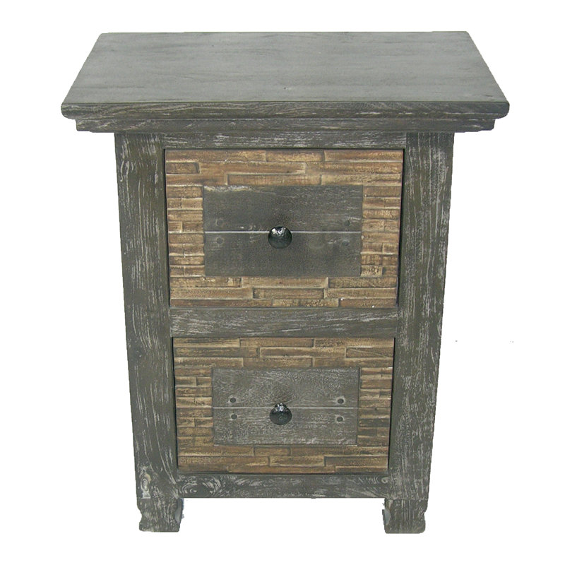 Table de chevet 2 tiroirs Beker