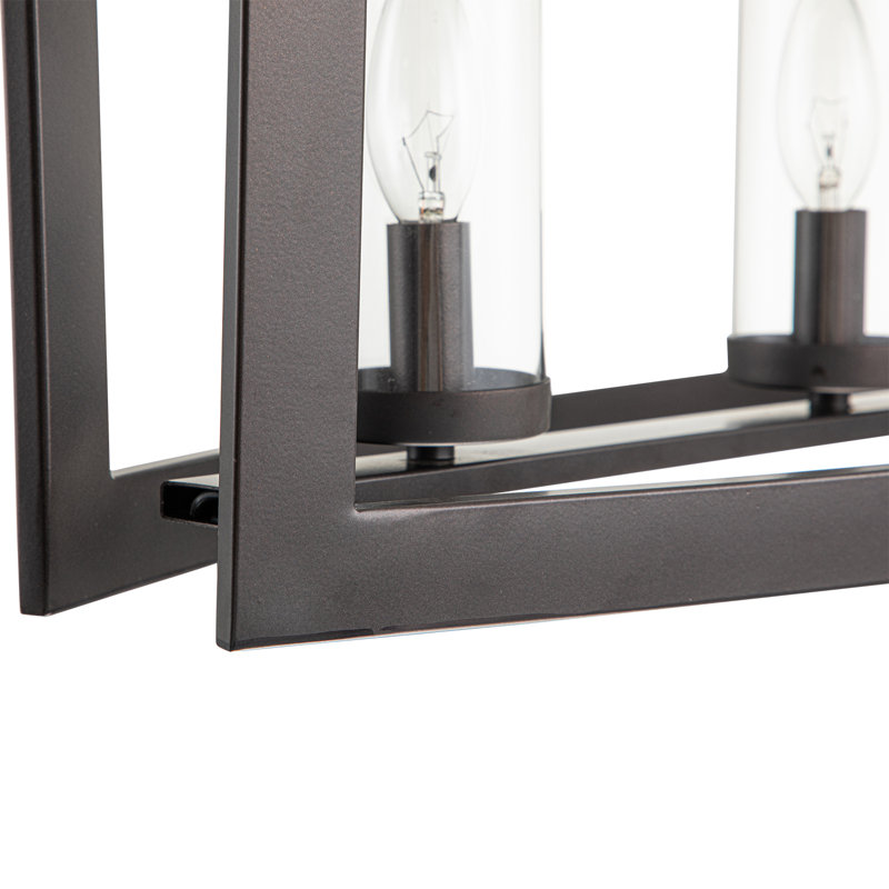 Luminaire suspendu linéaire à 5 lumières pour ilot de cuisine, Bronze