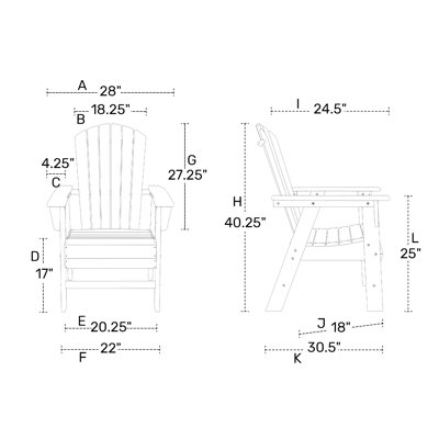 Geoff Outdoor Adirondack Chair