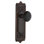 Plaque Egg & Dart avec bouton de porte en porcelaine noire