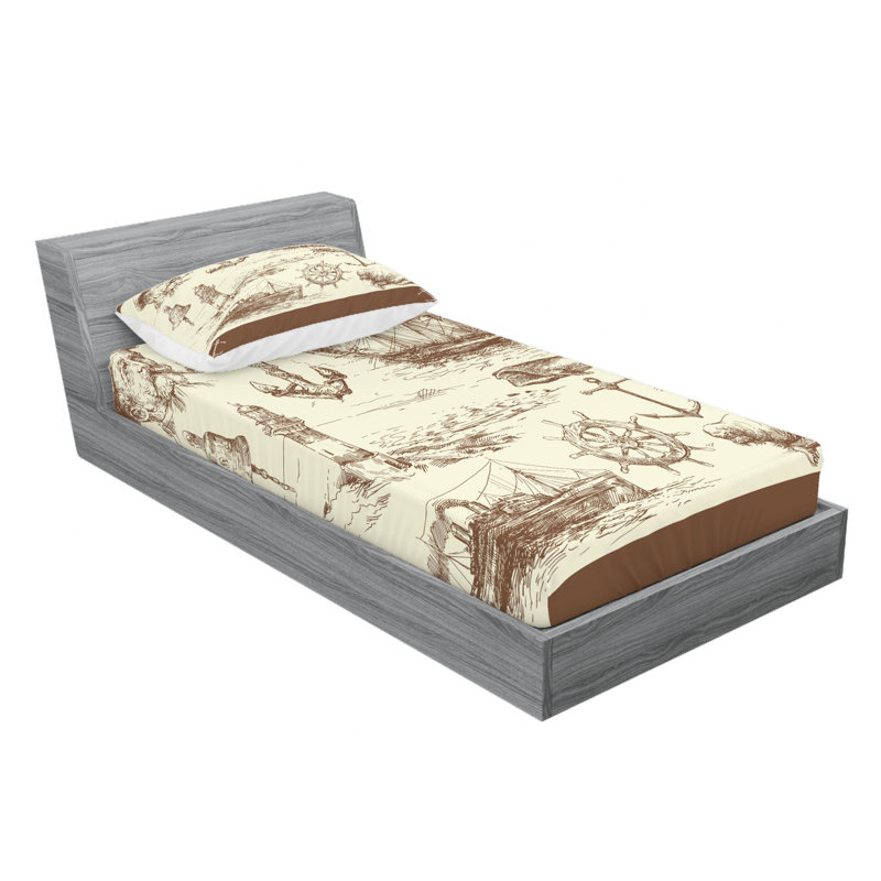 Microfiber Sheet Set, Queen Sheet Set with Fitted Sheet, Brown