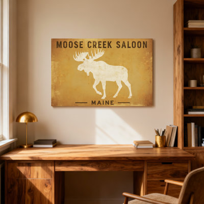 Animals Moose Creek Saloon Maine Sign