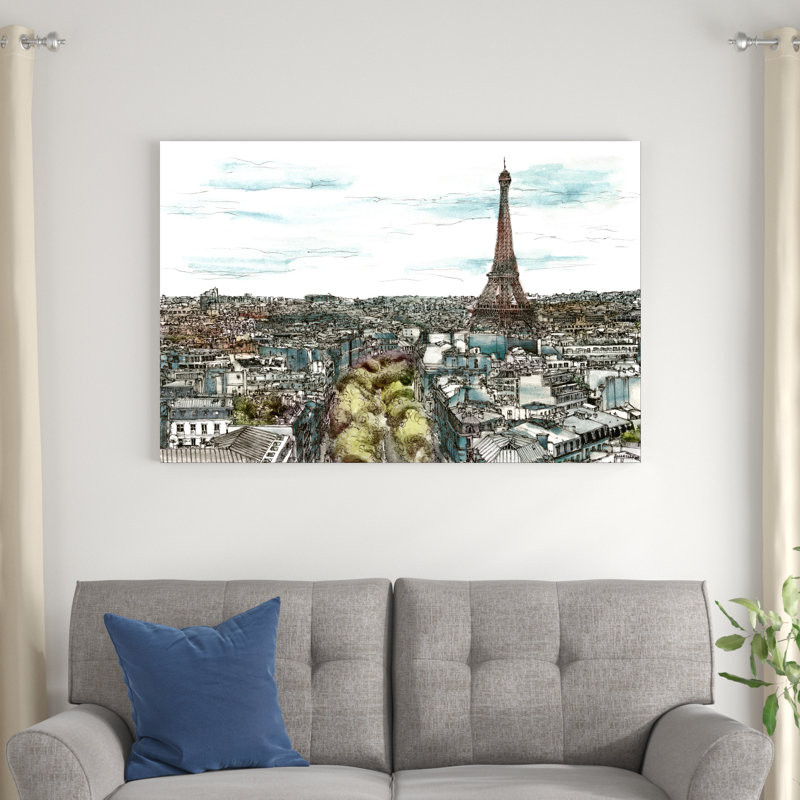 Après-midi européen I, H 32 po x l 48 po x P 1,25 po