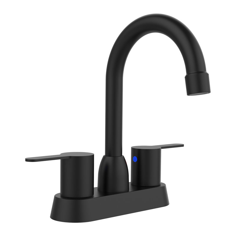Centerset 2-handle Bathroom Faucet, Black