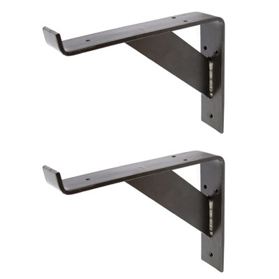 Hammer & Tongs - Gallows Style Scaffold Board Shelf Bracket - D240mm - Black