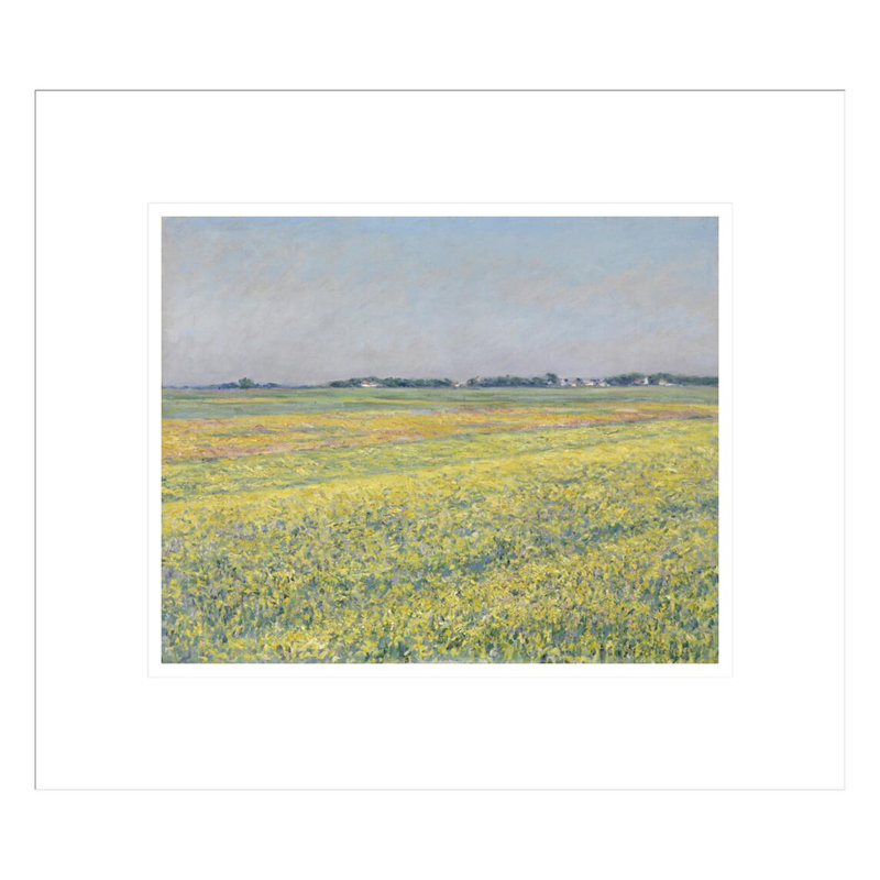 La plaine des champs jaunes de Gennevilliers par Gustave Caillebotte - Estampe numérique encadrée, H 13,75 po x l 15,73 po