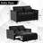 55.2'' Wide Modern Convertible Sleeper Sofa Bed With Reclining Backrest And 2 Pillows-1025293911