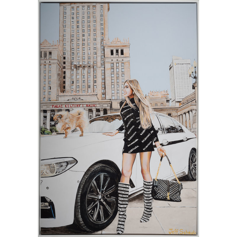 YSL Sky by Jeff Schaub - Floater Frame Painting on Canvas