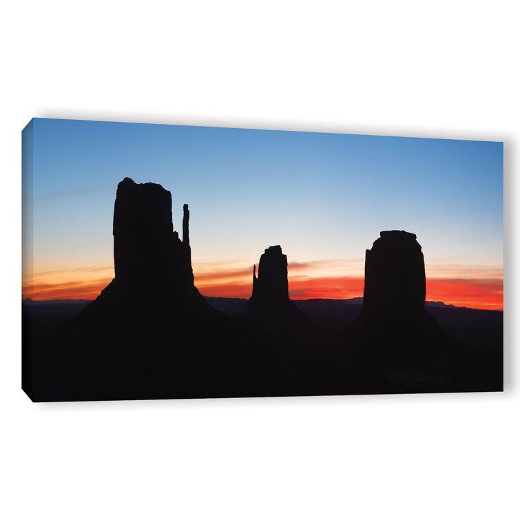 Loon Peak® Monument Valley Sunrise Silhouette Panoramic On Canvas by ...