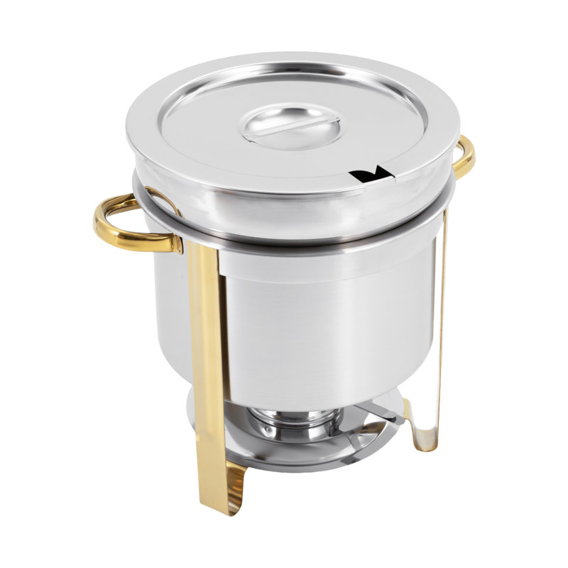 11 Quarts Stainless Steel Oval Soup Chafer Warmer 