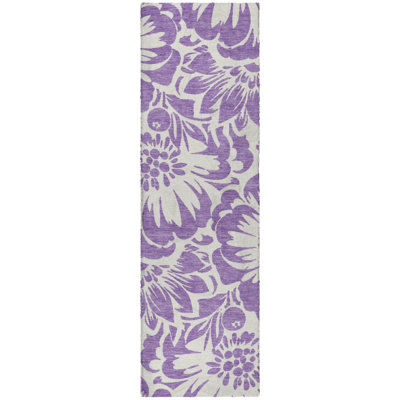 Premium Machine Washable Dream Shag ADS551 Floral Rug