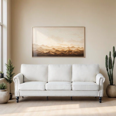 Darby Home Co 83" Upholstered 3 Seat Sofa With Nailhead Trim