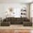 Comfortable Modern Sectionals Sofa, Foam Upholstered, Spacious Design For Home