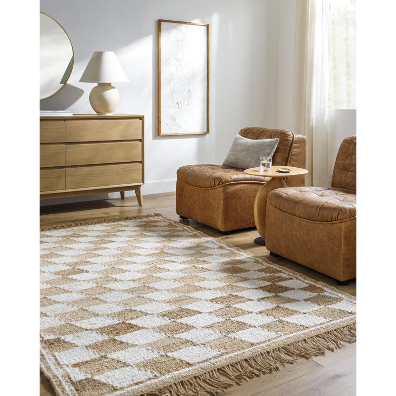 Kamey Flatweave Checkered Indoor Rug, Rectangle 8' x 10'