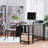 Enprise 54.3'' L-Shaped Metal Base Writing Desk-1478106379