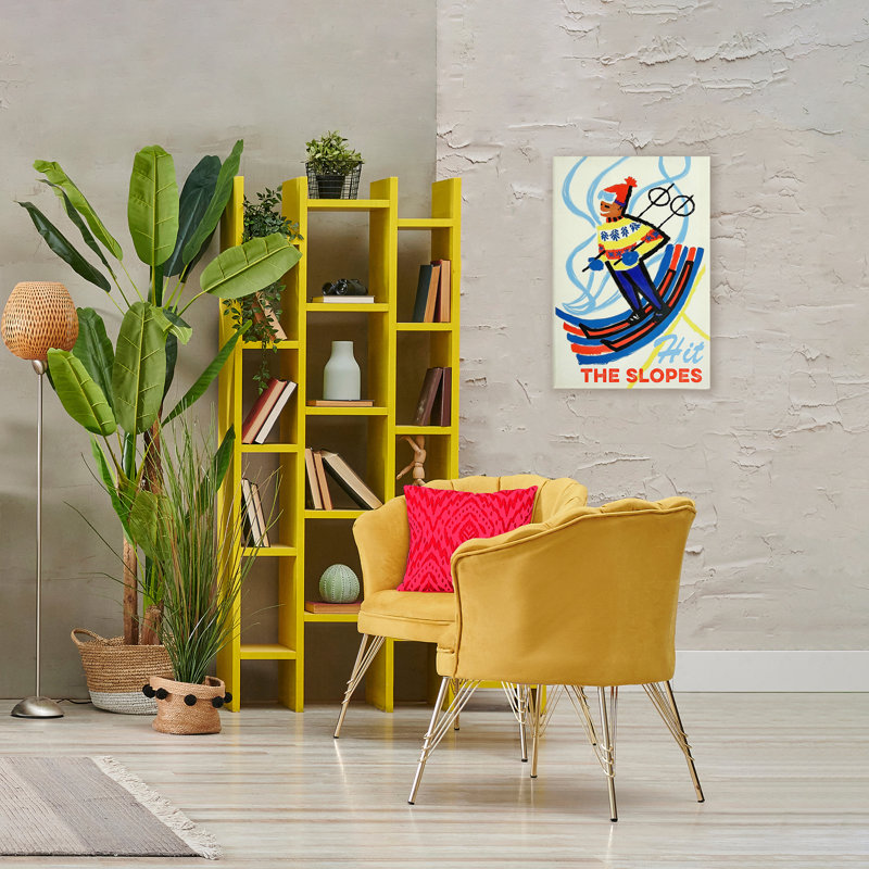 Toile rétro «The Slopes», design par Grotto Studios, H 30 po x l 20 po
