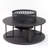 Deko Living 38 Inch Diameter Outdoor Steel Wood Burning Fire Pit with Log Storage, Poker and Screen Lid