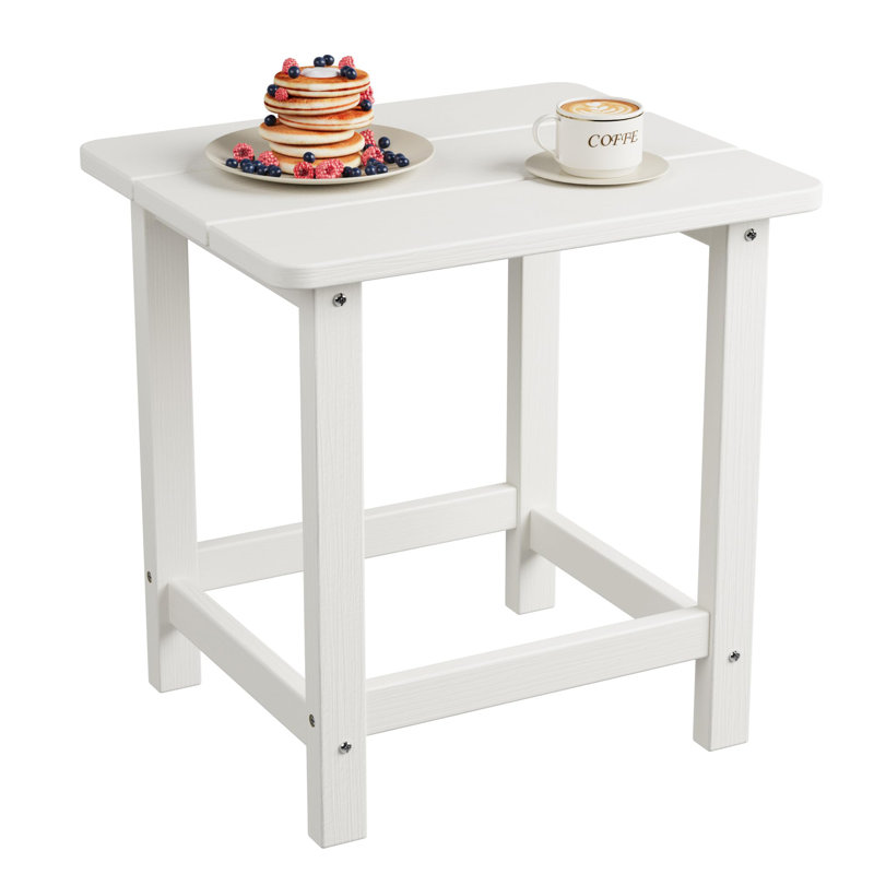Table carrée pour l'extérieur Adirondack, Blanc