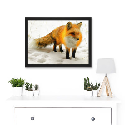 Red Fox In Winter Snow - Single Picture Frame Art Prints