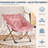 Faux Fur Saucer Chair Foldable Lounge Chair, Rabbit Fur Comfy Lazy Chair with Heavy Duty Metal Frame, No Assembly Cozy Accent Chair for Bedroom Dorm Gaming Room Living Room-1726187296