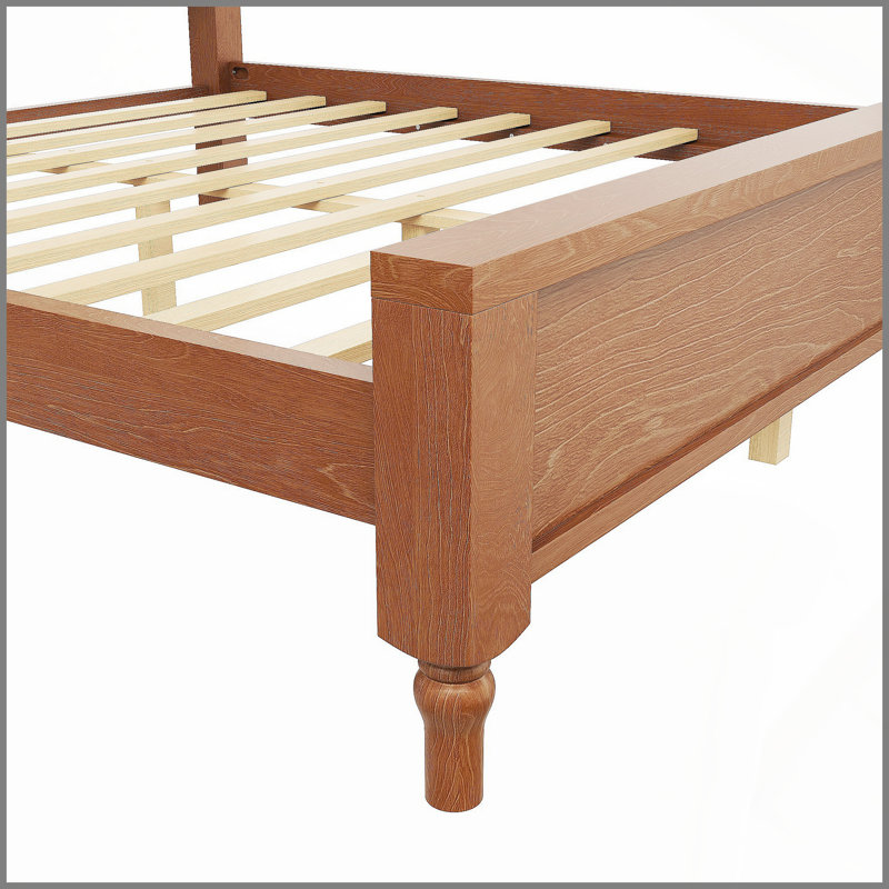 Lit plateforme très grand en bois avec tête de lit tapissier, structure brune et tissu beige, Très grand lit, Beige/brun