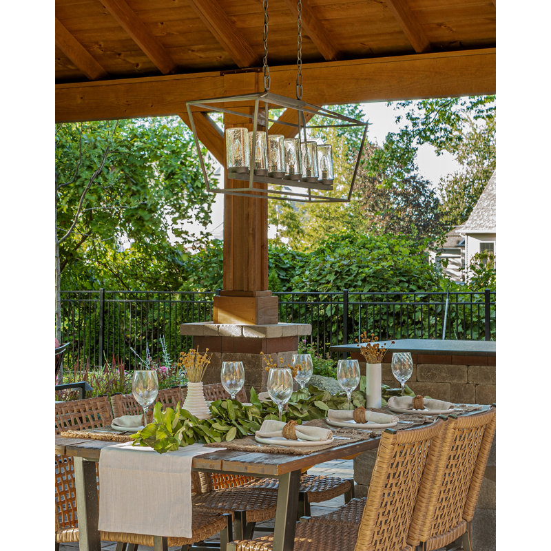 Alford Place 6 -Bulb 18.75" H Outdoor Chandelier, Museum Bronze, Yes, 5W