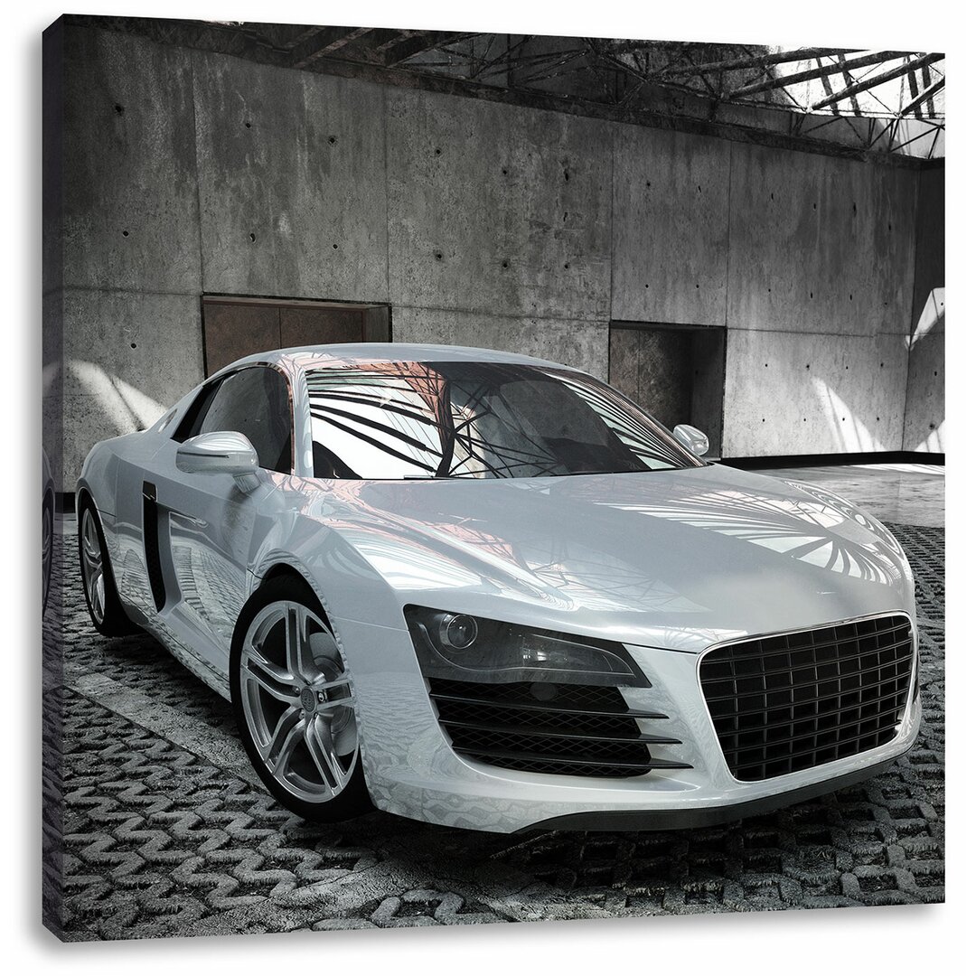 Leinwandbild Silver Audi R8