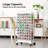 Craft Table Mobile Vinyl Roll Holder 60 Compartments Vinyl Storage table with Locking Caster Wheels