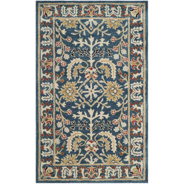 Antiquity Hand-Tufted Dark Blue Area Rug