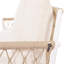 Balançoire de cour beige avec tissu imperméable et cadre extérieur en corde de revêtement complexe
