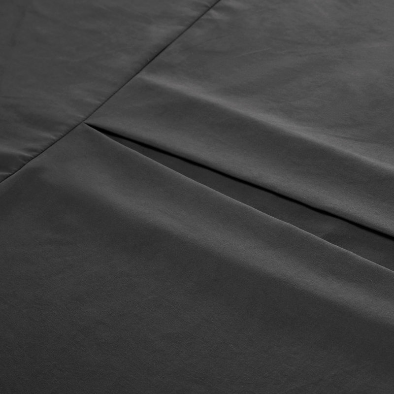 Pleated Bed Skirt, Queen, Black
